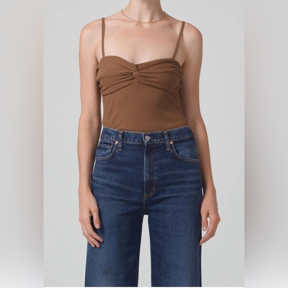 BNWT Citizens Of Humanity Emi Twist Cami size Xs in malt ball - Picture 4 of 5